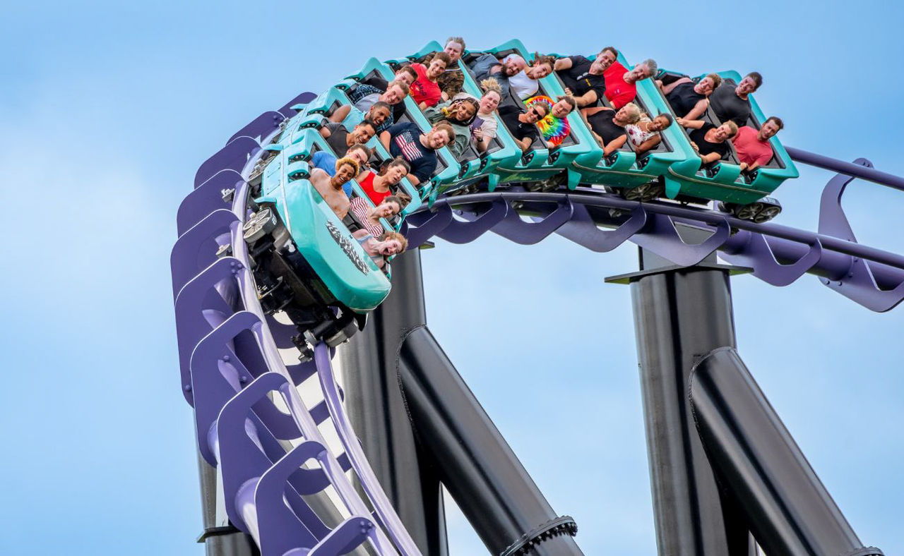 Guests Enjoying Roller Coaster